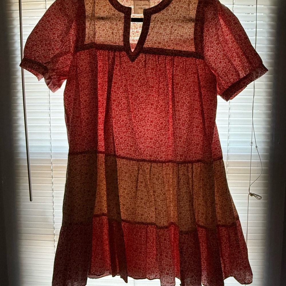 Pink/ salmon floral dress